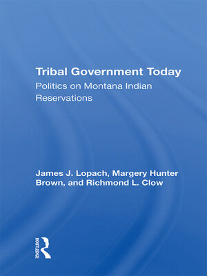 cover image of Tribal Government Today